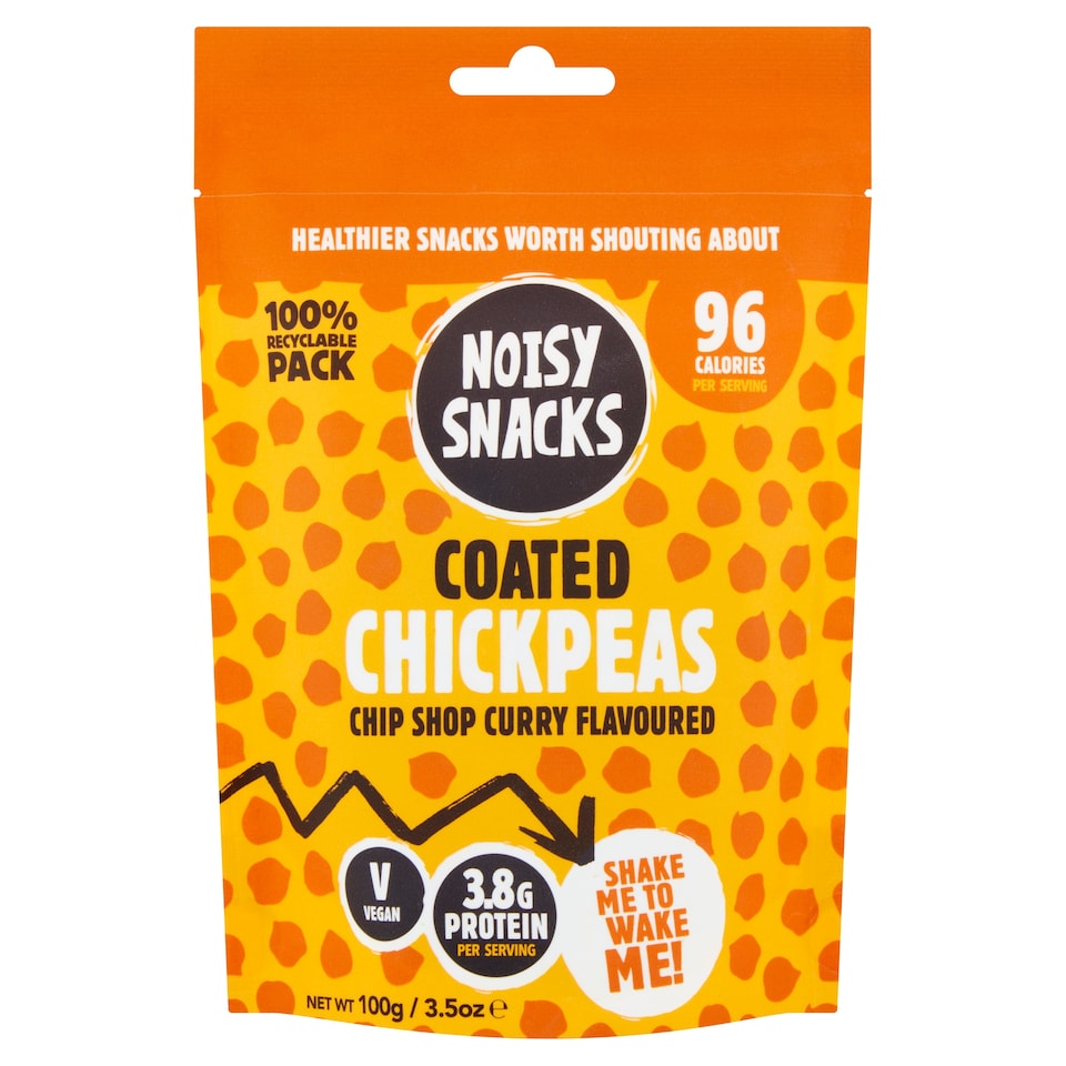 Noisy Snacks Coated Chickpeas Chip Shop Curry 100G