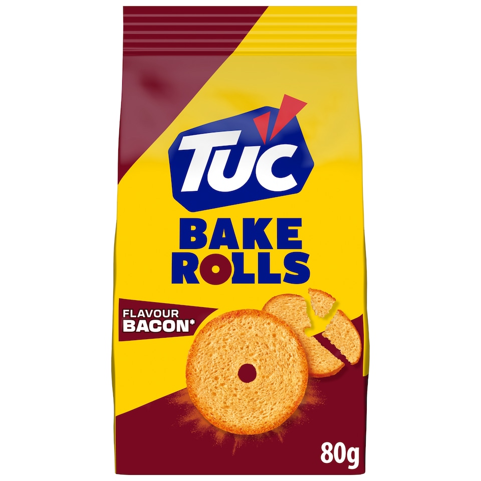Tuc Bake Rolls bacon ízű kétszersült 80 g