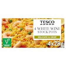 Tesco White Wine Stock Pots 4 Pack 112G