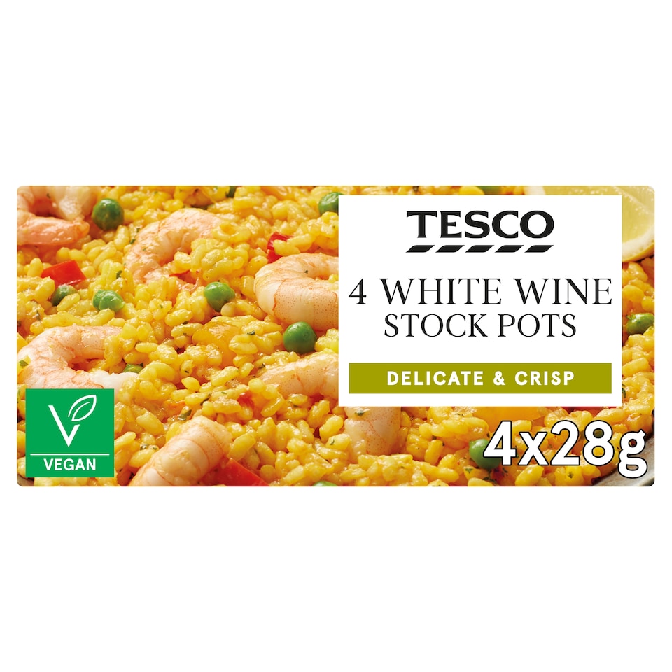 Tesco White Wine Stock Pots 4 Pack 112G