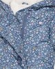 image 3 of F&F Baby Floral Print Wrap Front Shower Resistant Jacket in Blue