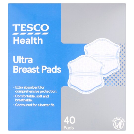 Tesco Ultra Slim Breast Pad 40 Pack Tesco Groceries