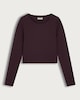 image 4 of Rise by Zara McDermott Ribbed Long Sleeved Pyjama Top in Purple
