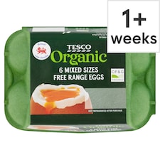 Tesco Mixed Sized Organic Eggs 6 Pack