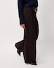 image 3 of F&F Pleated Wide Leg Belted Trousers in Chocolate