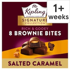 Mr Kipling Signature collection 8 Rich & Gooey salted caramel Brownie Bites
