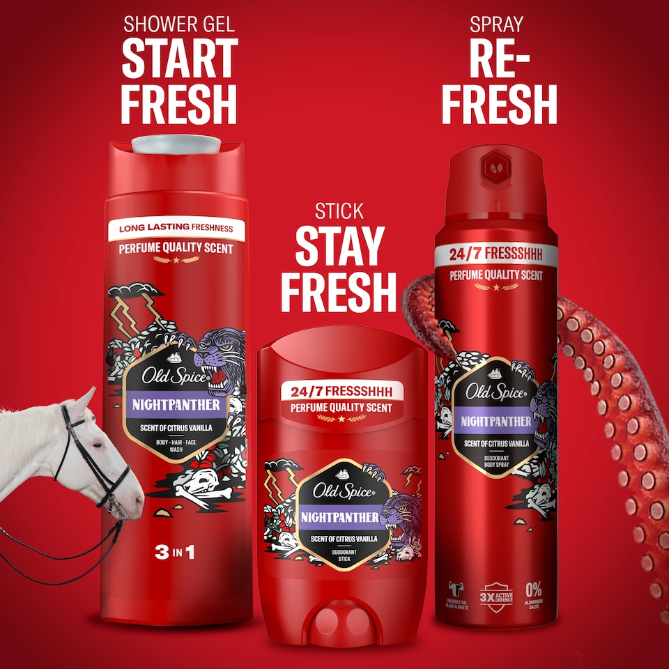 image 1 of Old Spice Night Panther Men’s Deodorant Body Spray 150ml