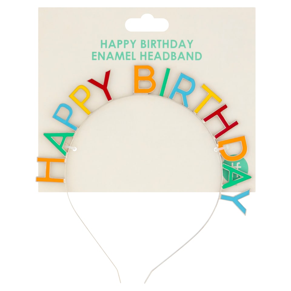Happy Birthday Enamel Headband