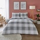 image 1 of Silentnight Supersoft Check Duvet Set Double 