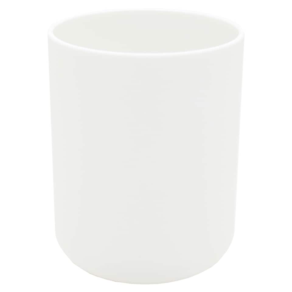 F&F Home White Plastic Bathroom Tumbler Cup
