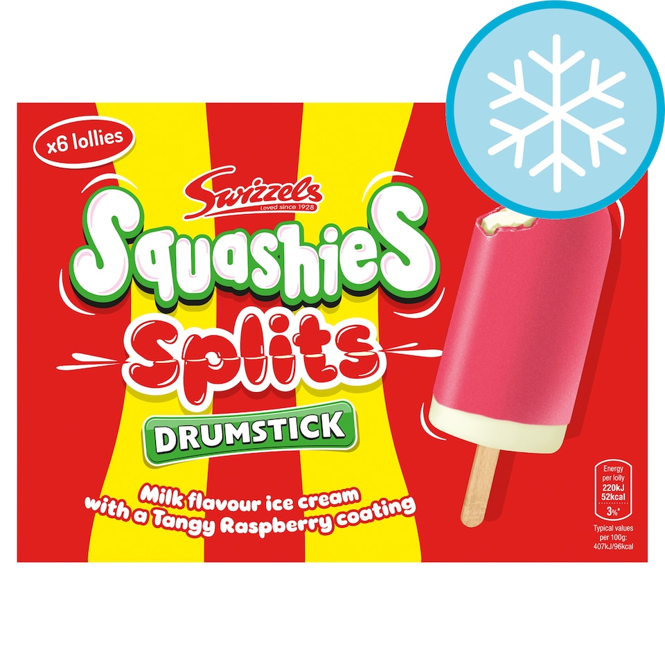 Swizzels Drumstick Squashies Splits ice lollies 6 x 73ml