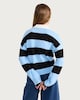 image 3 of F&F Knitted Stripe Rugby Shirt in Multi Blue