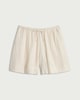 image 4 of F&F Striped Drawstring Co-ord Shorts in Ecru