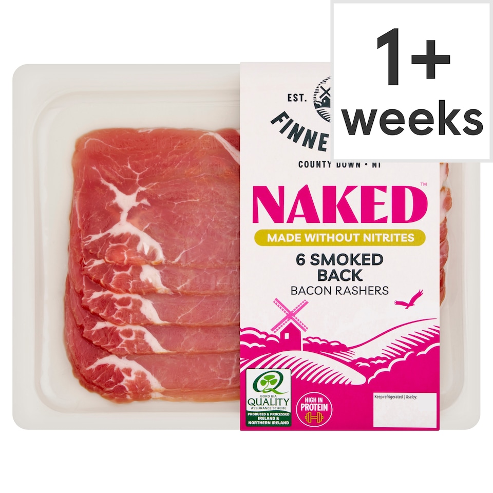 Naked 6 Smoked Back Bacon Rashers 200G
