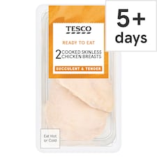 Tesco 2 Cooked Skinless Chicken Breast 220G