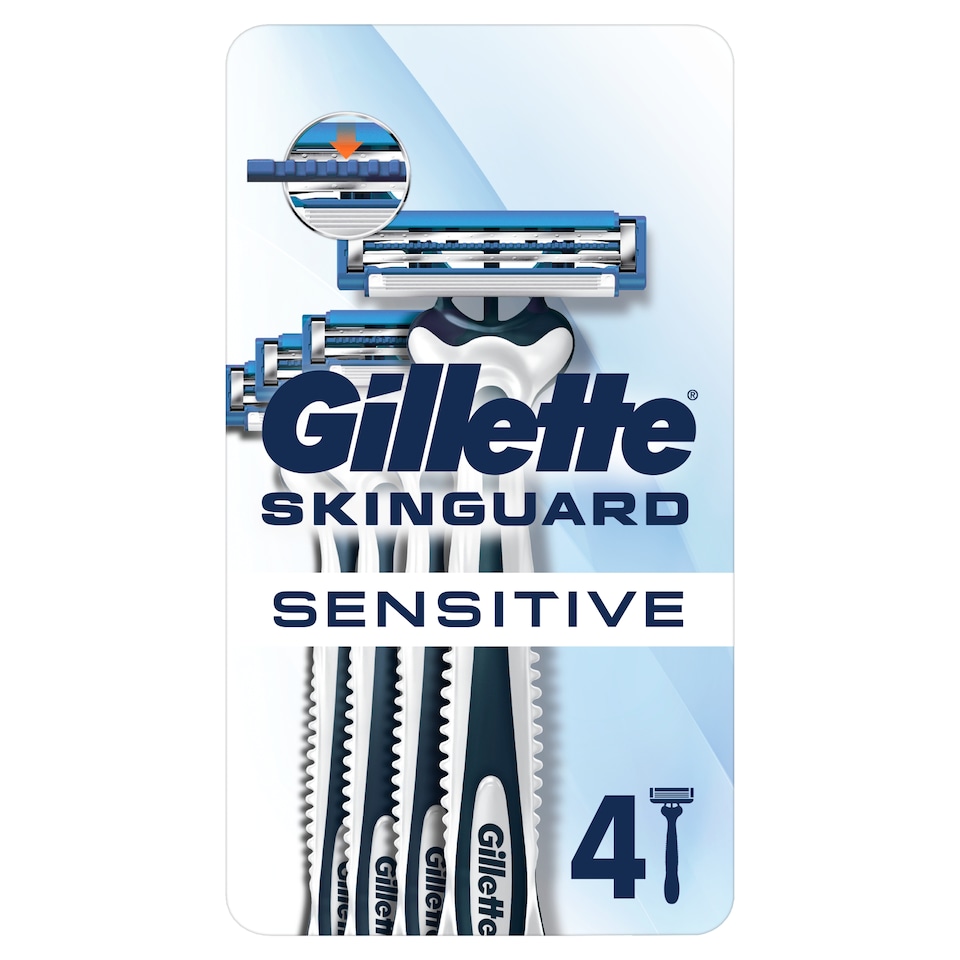 image 1 of Gillette Skinguard Disposable Razors 4 Pack