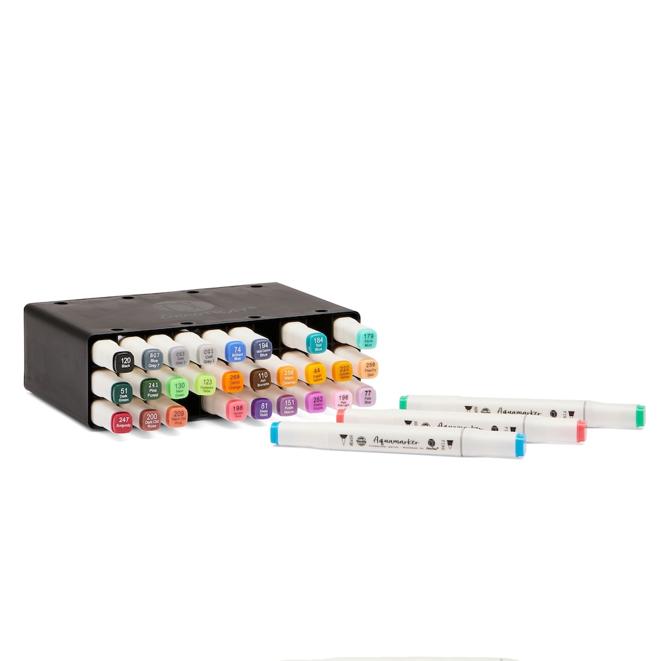 image 1 of Deco Time Aqua Markers In Deco Tray X30