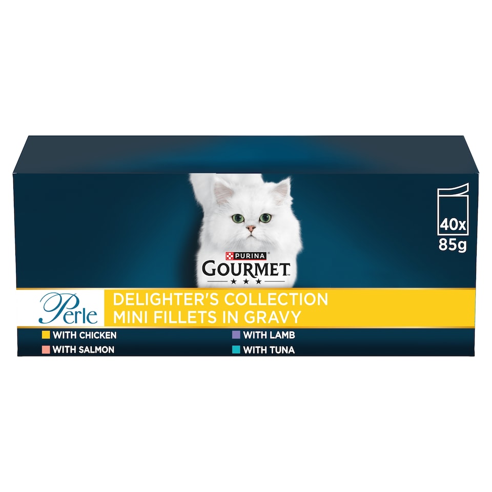 image 1 of Gourmet Perle Delighters Collection in Gravy Wet Cat Food 40x85g