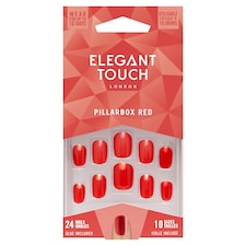 Elegant Touch London Nails - Pillarbox Red 24 Pack