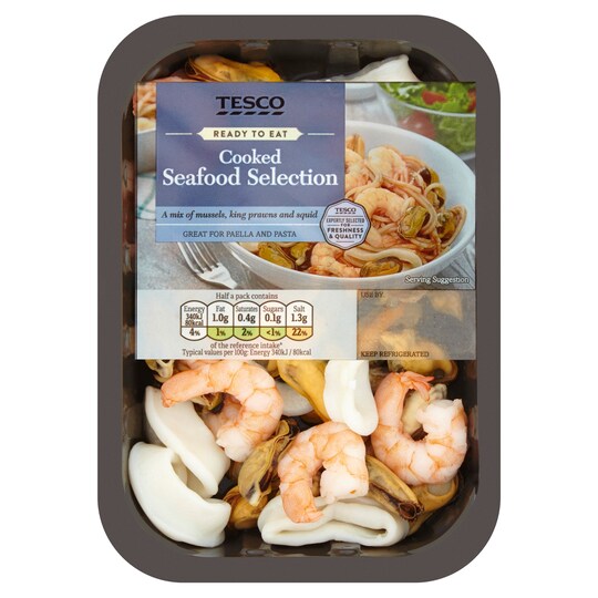 Tesco Cooked Seafood Selection 200G Tesco Groceries