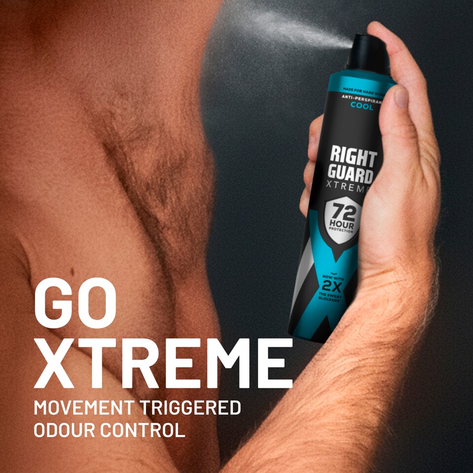 image 1 of Right Guard Xtreme Male 72 Hours Protection Anti-Perspirant Cool 250ml