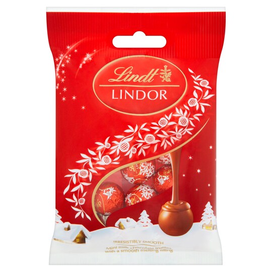 Lindt Lindor Milk Chocolate Truffles 100G Tesco Groceries