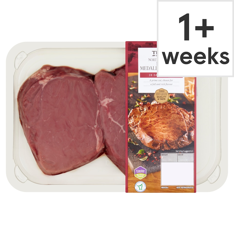 Tesco Northern Ireland Beef Medallion Steaks 340G