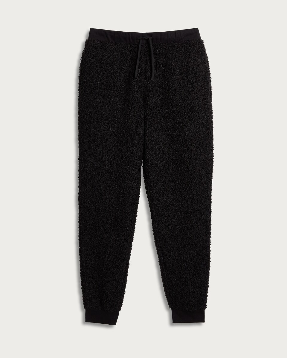 F&F Fleece Lounge Trousers in Black
