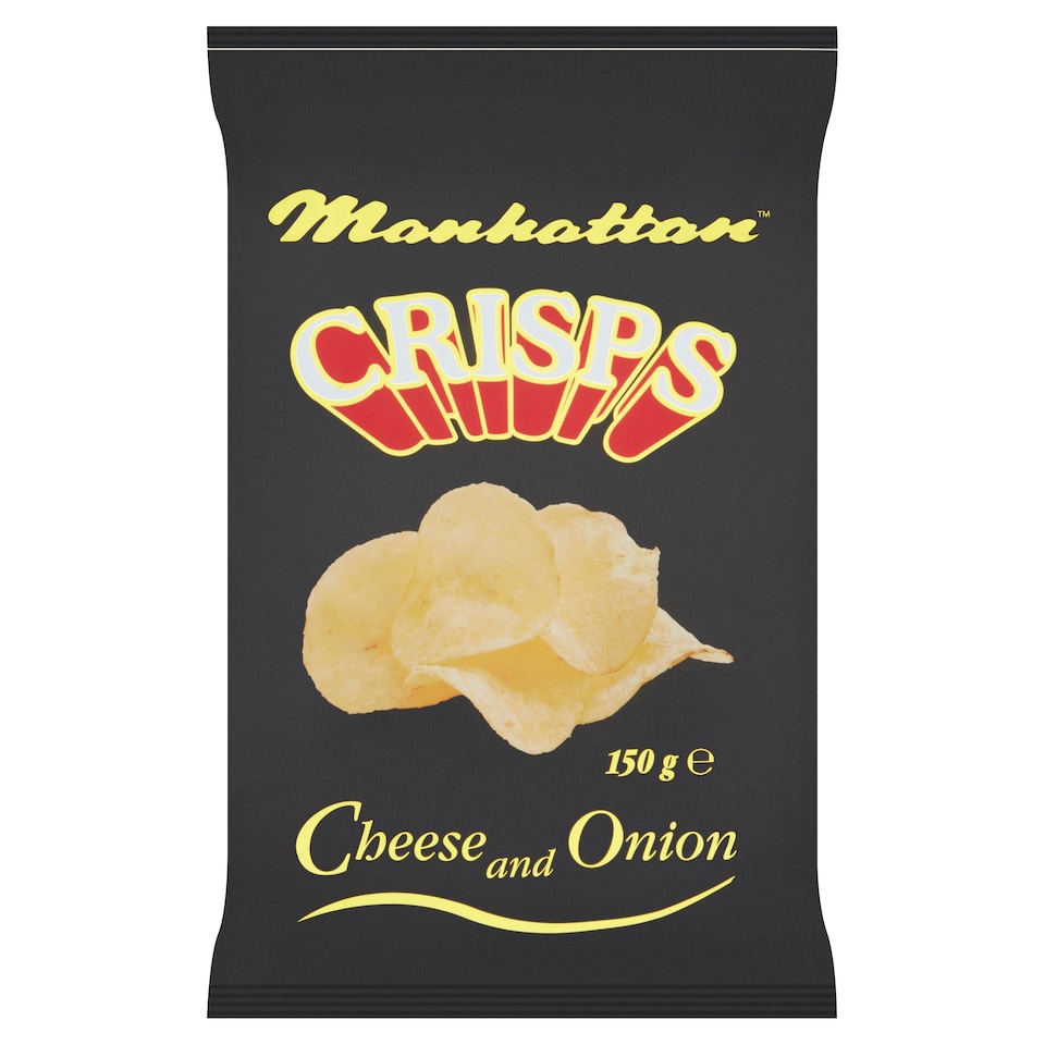 MANHATTAN CHEESE & ONION POTATO CRISPS 150G