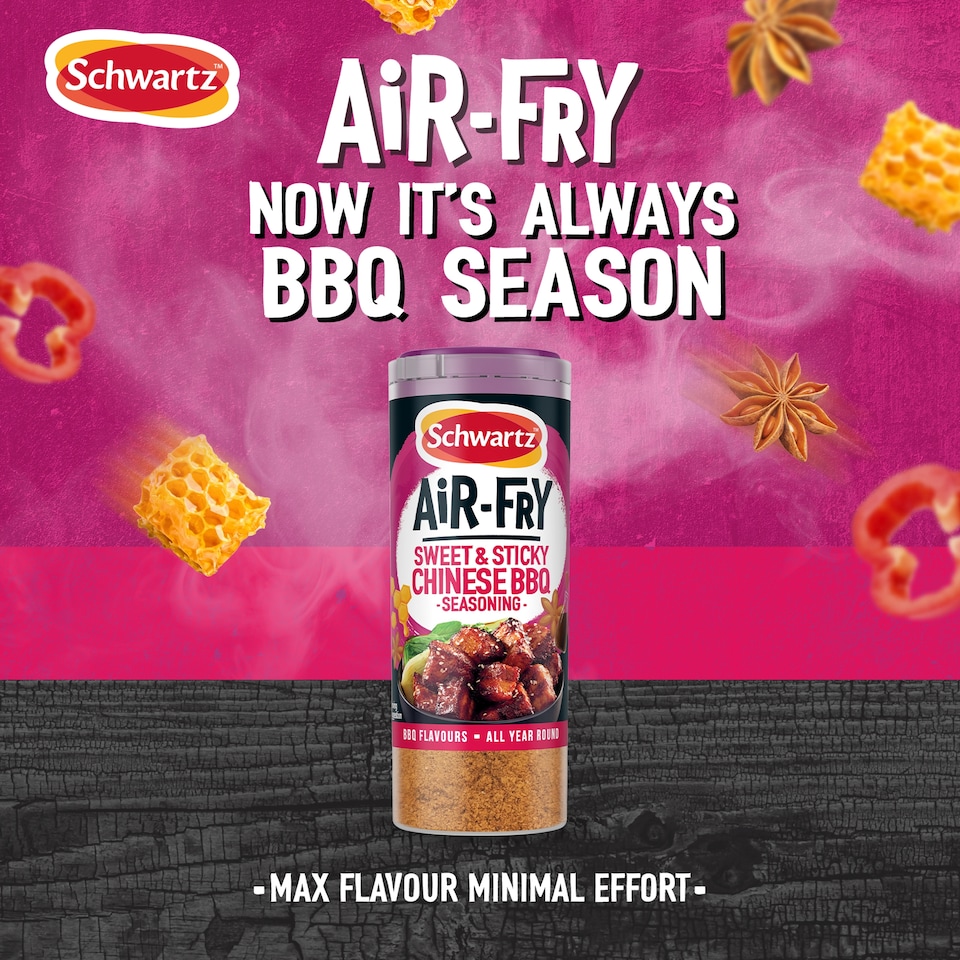 image 1 of Schwartz Air Fry Sweet & Sticky Chinese BBQ Seasoning 125g