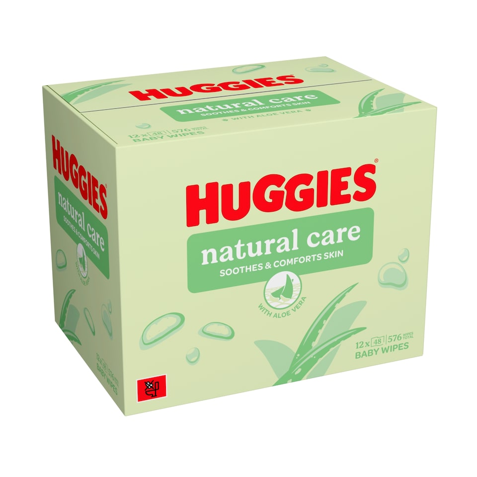 image 1 of Huggies Natural Care 0% Plastic Baby Wipes 12x48 576 Wipes