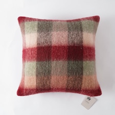 F&F Home Tartan Check Faux Mohair Cushion 45x45cm