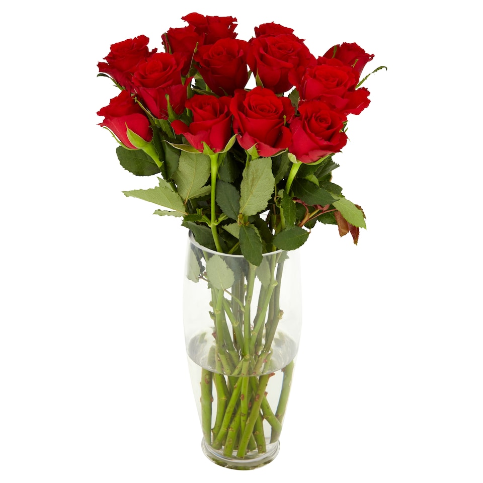 image 1 of Tesco Red & Orange Roses Flowers Bouquet