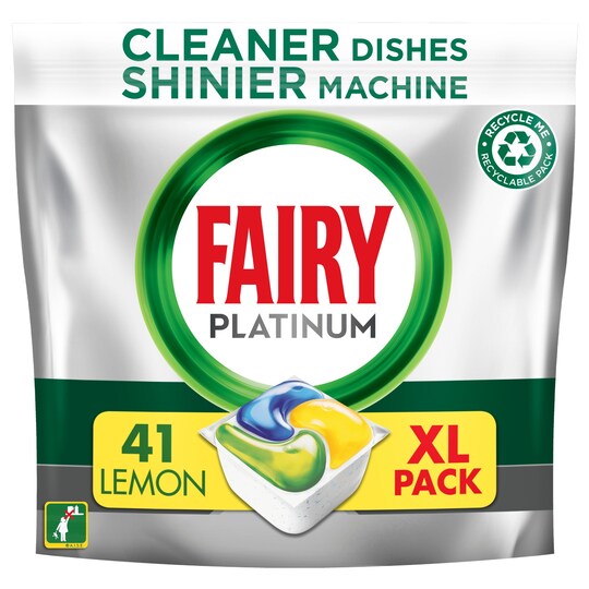 Fairy Platinum All In One 41 Lemon Dishwasher Tablets 611G Tesco