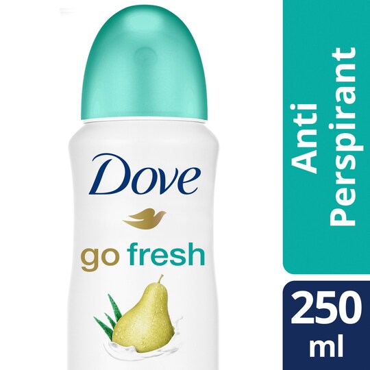 Dove Go Fresh Pear & Aloe Vera Antiperspirant Deodorant 250Ml Tesco