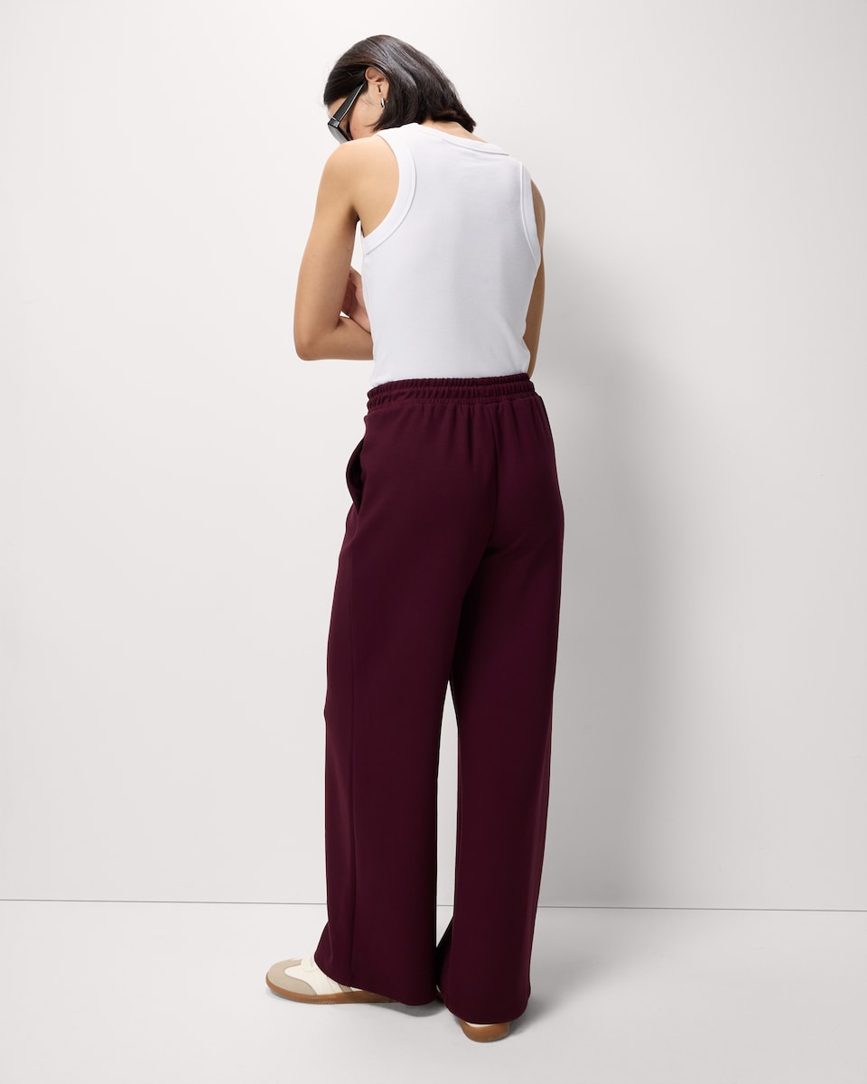 image 1 of F&F Scuba Wide Leg Joggers in Purple