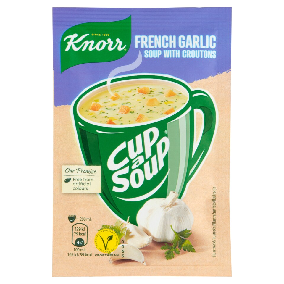 Obrázek 1 pro produkt Knorr Cup a Soup Francouzská česneková instantní polévka s krutony 18g