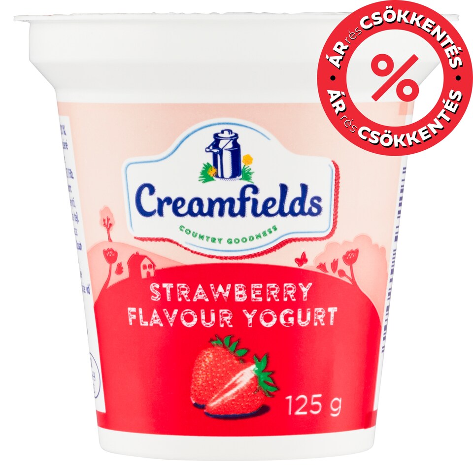 Creamfields zsírszegény eperízű joghurt 125 g