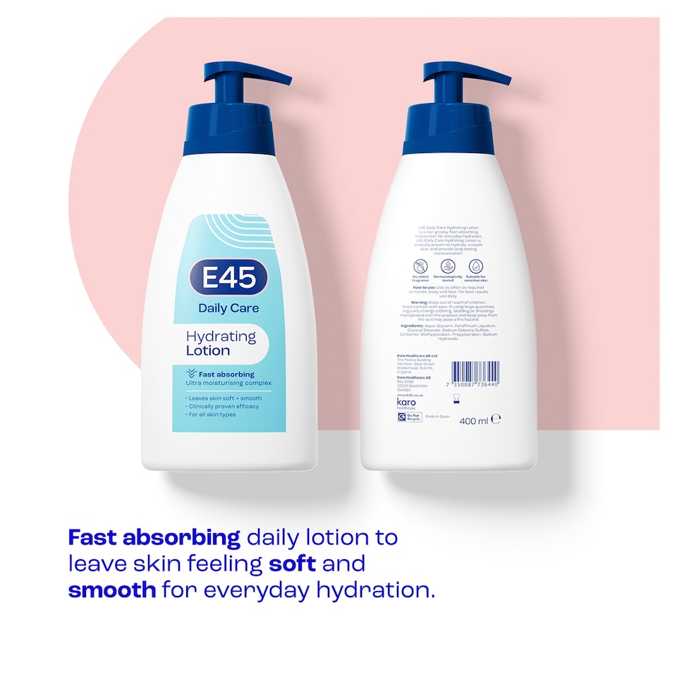 image 1 of E45 Daily Moisturiser Body Lotion for Dry & Sensitive Skin 400ml