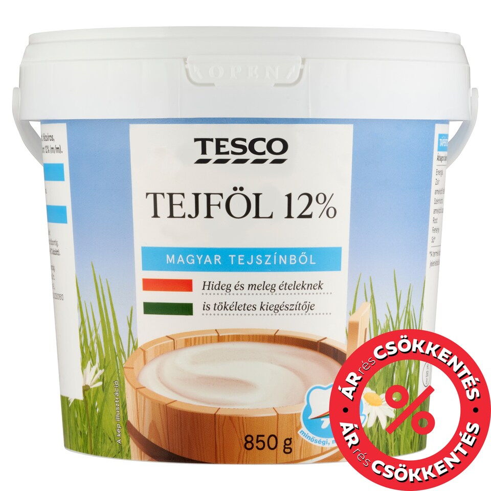 Tesco Semi-Fat Sour Cream 12% 850 g