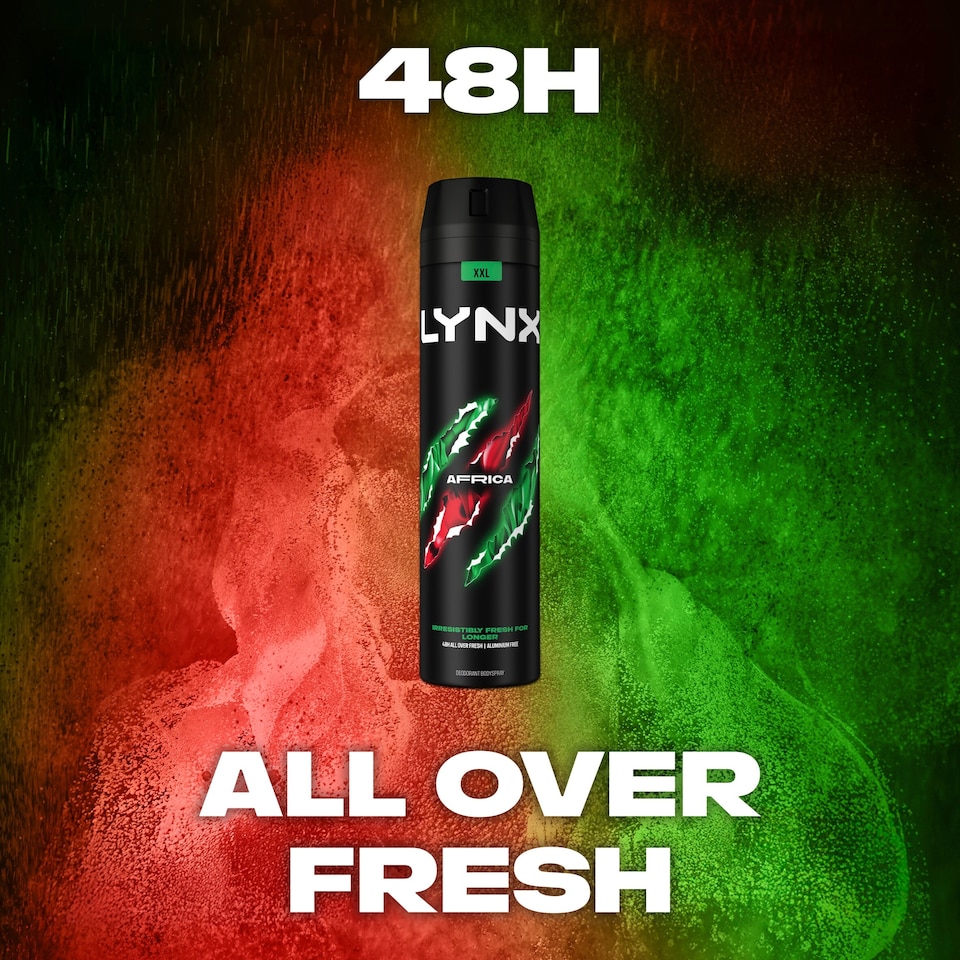 image 1 of Lynx Africa 48h Deodorant Bodyspray for Men 250ml