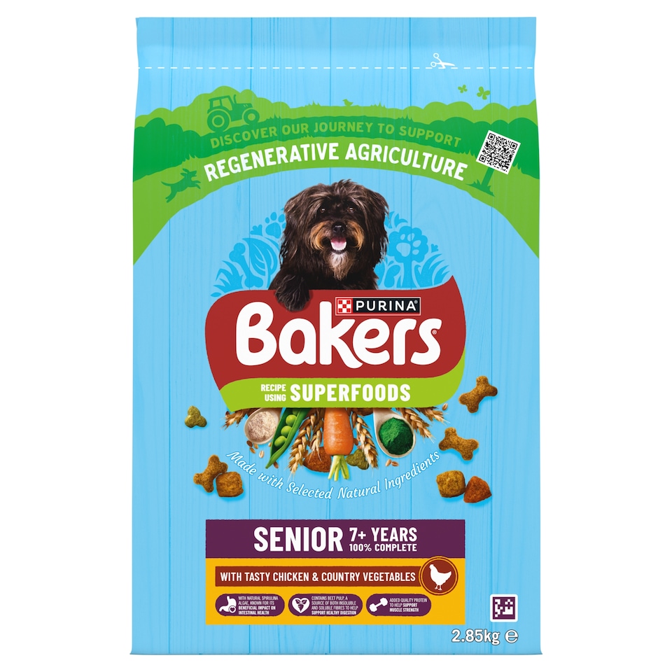 image 1 of Bakers Senior Dog Food Chicken & Vegetable 2.85Kg