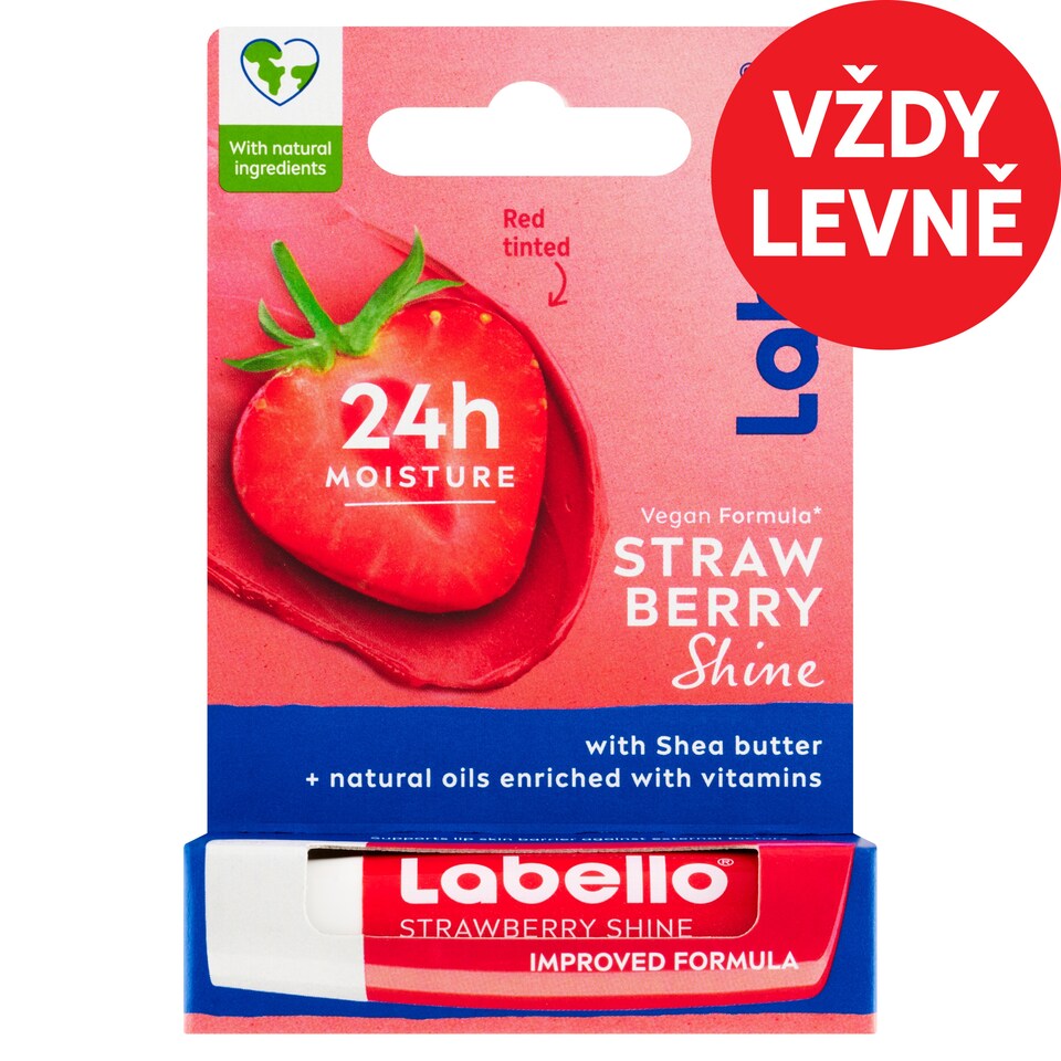 Obrázek 1 pro produkt Labello Strawberry Shine Pečující balzám na rty 4,8g