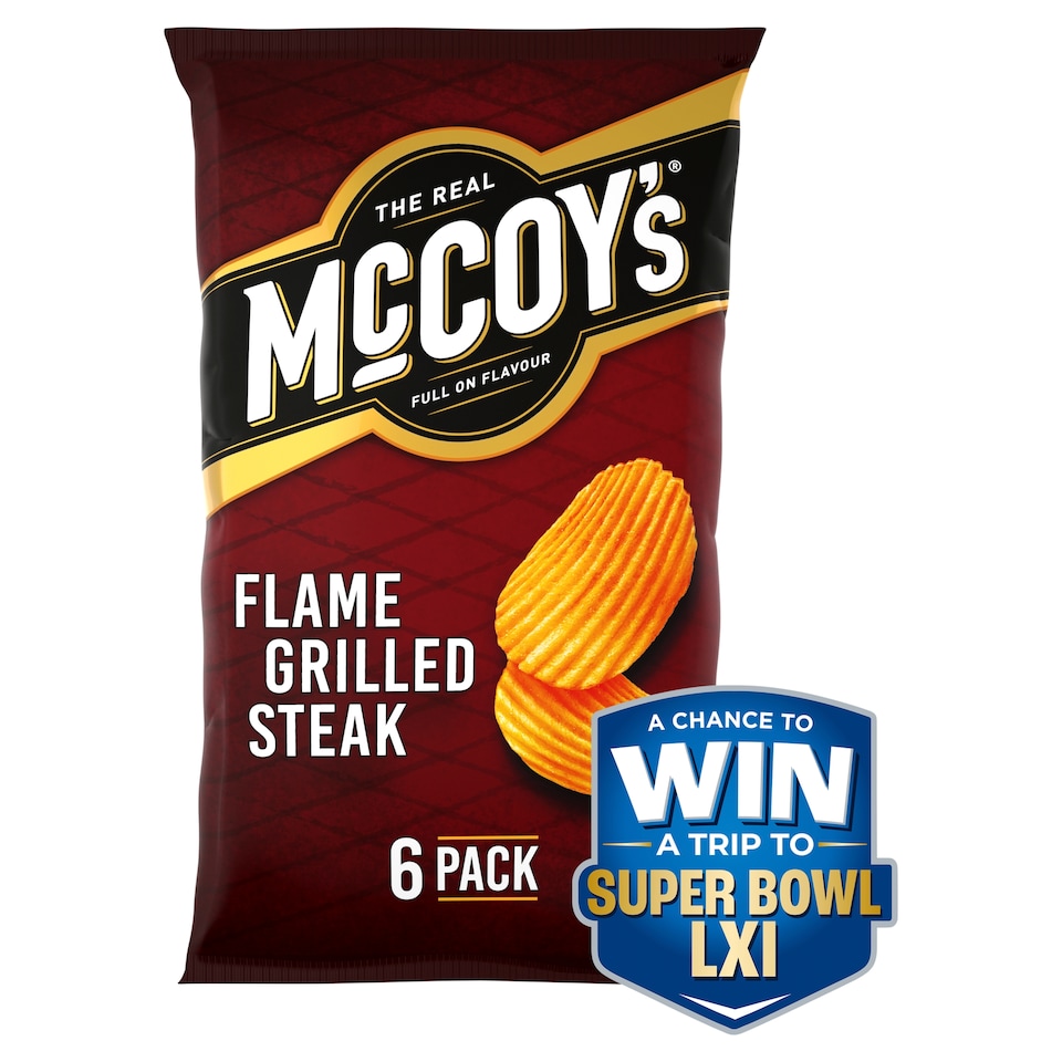 image 1 of McCoy's Flame Grilled Steak Multipack Crisps 6x25g