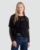 image 3 of The F&F Edit Embroidered Sheer Long Sleeved Blouse in Black