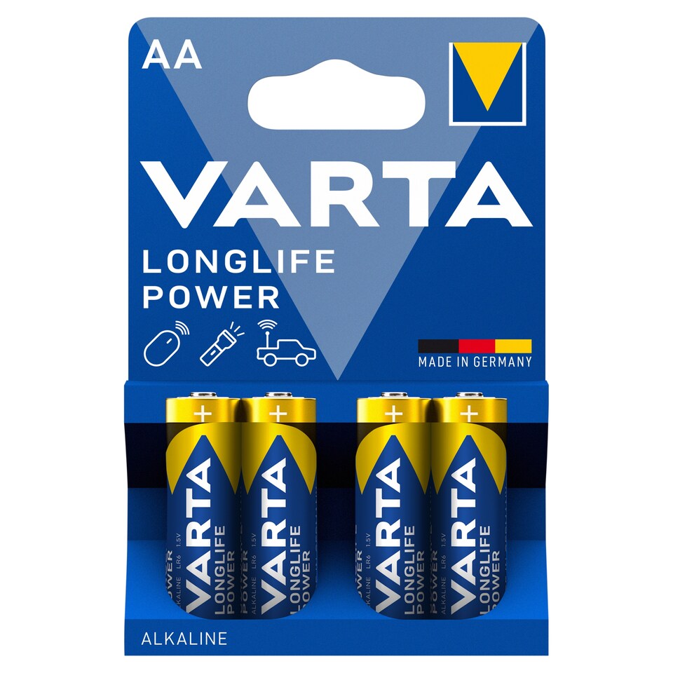 Obrázek 1 pro produkt Varta Longlife Power AA alkalické baterie 4 ks