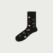 Yellowstone Cotton Rich Western Print Socks in Multi