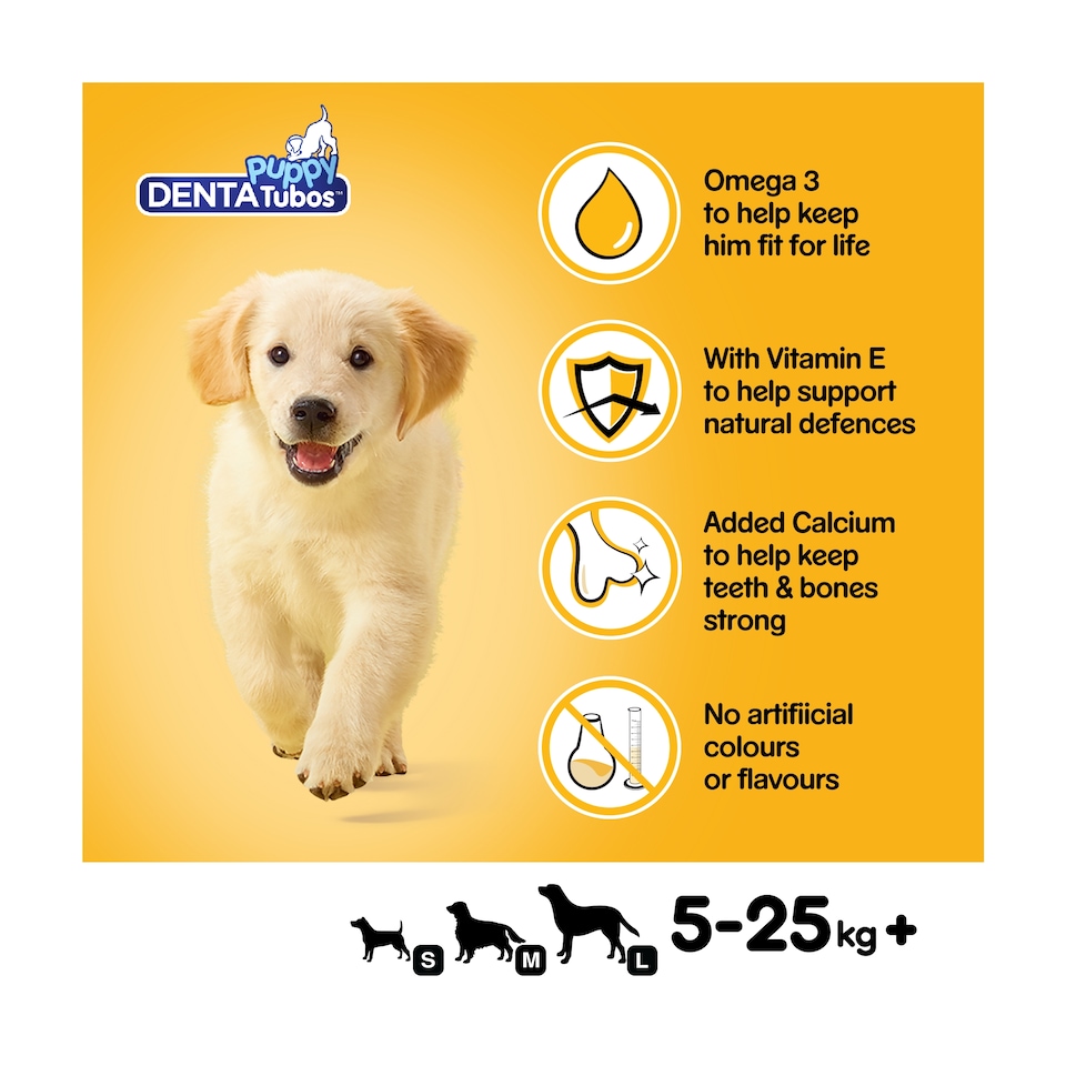 image 1 of Pedigree Denta Tubo Puppy Dog Treats 3 Dental Sticks