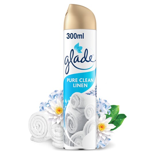 Glade Aerosol Clean Linen 300Ml Tesco Groceries
