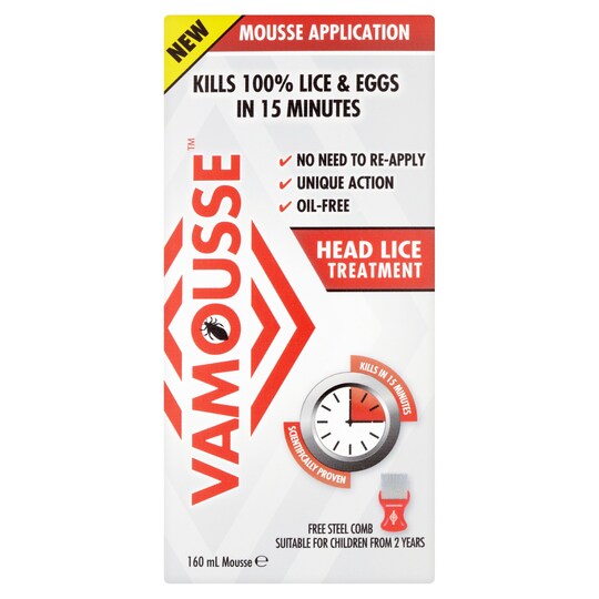 Vamousse Head Lice Treatment 160Ml P Tesco Groceries